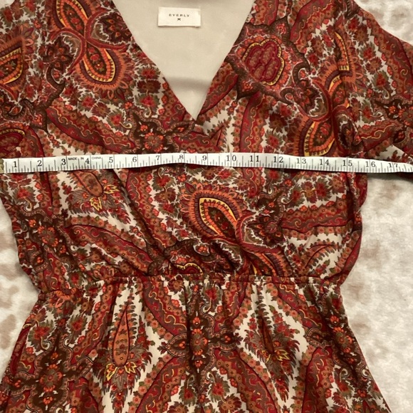 Everly Paisley Print Feminine and Flowy Dress, Size S - Picture 9 of 13